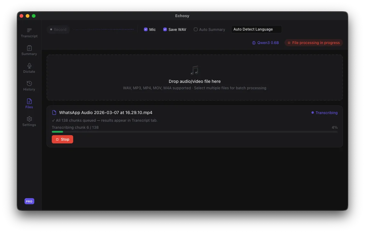 Batch File Transcription